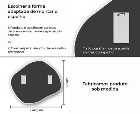 Irregular decorativos espelho de parede L181 #13