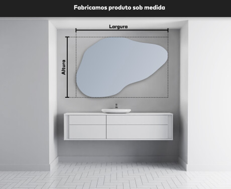 Espelho de Banheiro com LED em Formato Irregular P221 #3