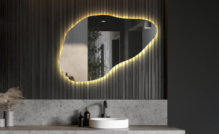 Espelho de Banheiro com LED em Formato Irregular P221