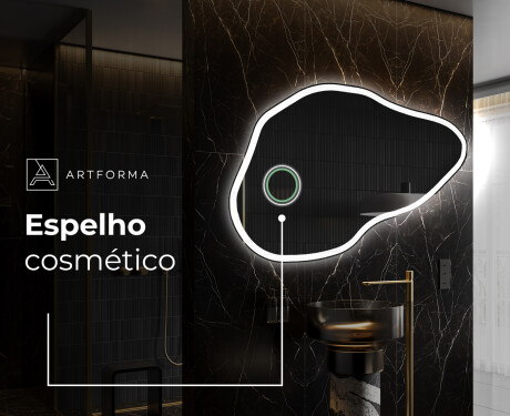 Espelho de Banheiro com LED em Formato Irregular P222 #4