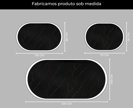 Espelho Para Casa De Banho Com Iluminação LED L230 #4