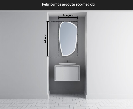 Espelho de Banheiro com LED em Formato Irregular I222 #3