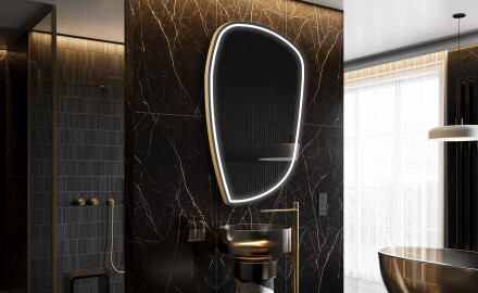 Espelho de Banheiro com LED em Formato Irregular I223
