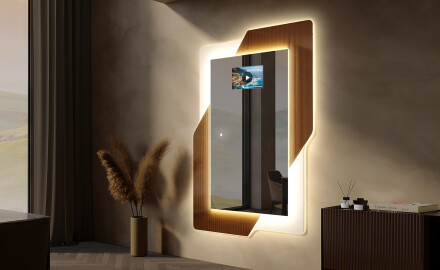 Vertical espelho com iluminação LED - Retro