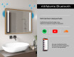 Espelho de casa de banho rectangular LED com moldura - FrameLine L02 #11