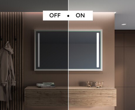 Espelho de casa de banho rectangular LED com moldura - FrameLine L02 #5