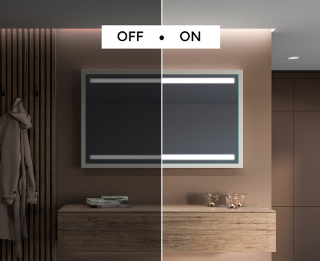 Espelho de casa de banho rectangular LED com moldura - FrameLine L09 #5