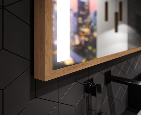 Espelho de casa de banho rectangular LED com moldura - FrameLine L11 #3
