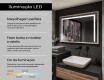 Espelho de casa de banho rectangular LED com moldura - FrameLine L11 #4