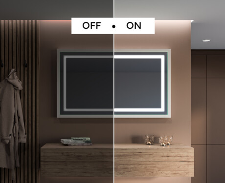 Espelho de casa de banho rectangular LED com moldura - FrameLine L15 #5