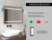 Espelho de casa de banho rectangular LED com moldura - FrameLine L23 #11