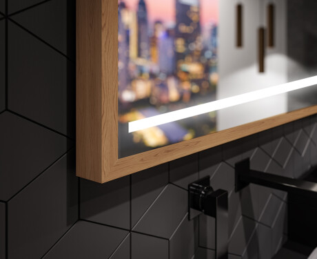 Espelho de casa de banho rectangular LED com moldura - FrameLine L23 #3