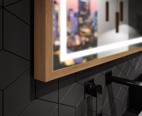 Espelho de casa de banho rectangular LED com moldura - FrameLine L49 #3