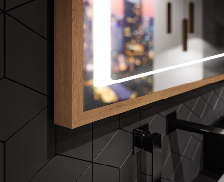 Espelho de casa de banho rectangular LED com moldura - FrameLine L61 #3
