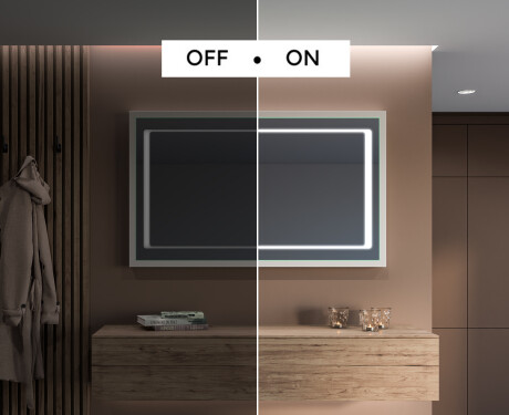 Espelho de casa de banho rectangular LED com moldura - FrameLine L61 #5