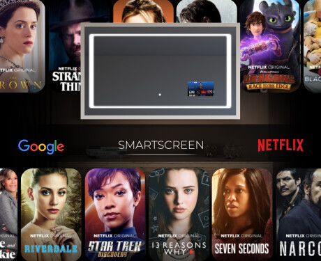 Espelho de casa de banho rectangular LED com moldura - FrameLine L61 #6