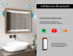Espelho de casa de banho rectangular LED com moldura - FrameLine L75 #11