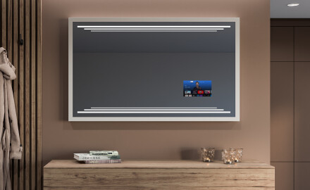Espelho de casa de banho rectangular LED com moldura - FrameLine L75