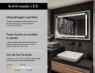 Espelho de casa de banho rectangular LED com moldura - FrameLine L124 #4