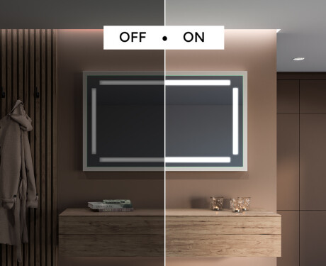 Espelho de casa de banho rectangular LED com moldura - FrameLine L124 #5