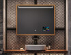 Espelho de casa de banho rectangular LED com moldura - FrameLine L128
