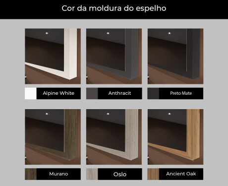 Espelho de casa de banho rectangular LED com moldura - FrameLine L128 #2