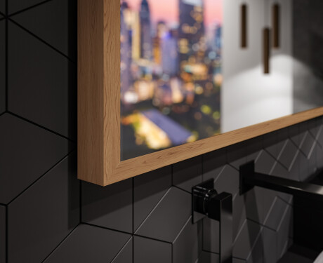 Espelho de casa de banho rectangular LED com moldura - FrameLine L128 #3