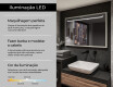 Espelho de casa de banho rectangular LED com moldura - FrameLine L128 #4