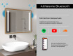 Espelho de casa de banho rectangular LED com moldura - FrameLine L131 #11