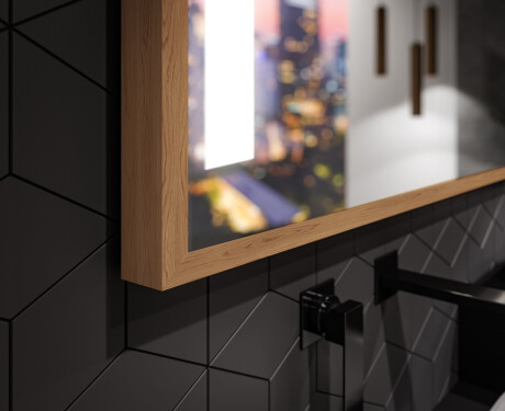Espelho de casa de banho rectangular LED com moldura - FrameLine L134 #3