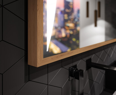 Espelho de casa de banho rectangular LED com moldura - FrameLine L135 #3