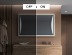 Espelho de casa de banho rectangular LED com moldura - FrameLine L135 #5