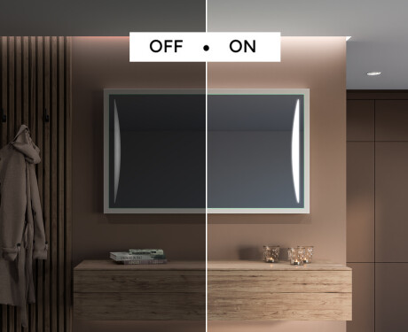 Espelho de casa de banho rectangular LED com moldura - FrameLine L135 #5