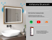 Espelho de casa de banho rectangular LED com moldura - FrameLine L137 #11