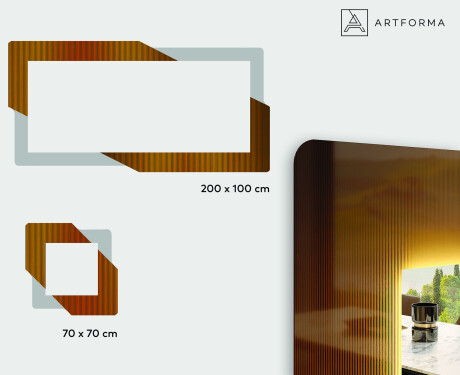 Espelho com iluminação LED para casa de banho - Retro #3
