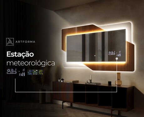 Espelho com iluminação LED para casa de banho - Retro #5