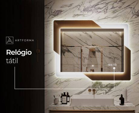 Espelho com iluminação LED para casa de banho - Retro #6