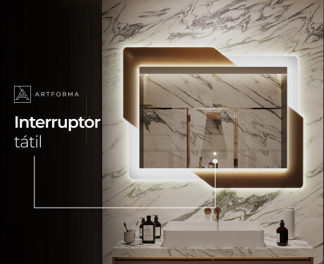 Espelho com iluminação LED para casa de banho - Retro #9