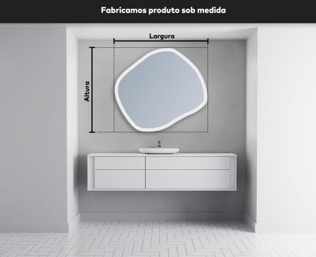 Espelho de Banheiro com LED em Formato Irregular R222 #5