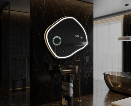 Espelho de Banheiro com LED em Formato Irregular R222 #10