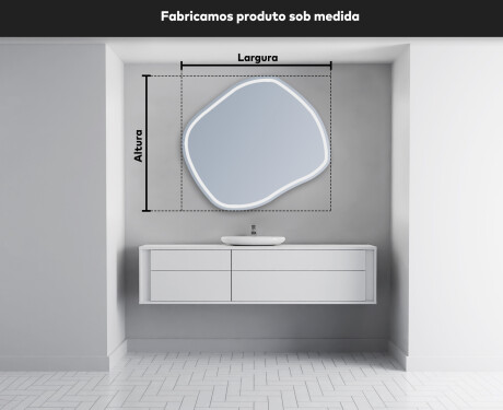 Espelho de Banheiro com LED em Formato Irregular R223 #5