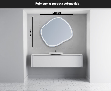 Espelho de Banheiro com LED em Formato Irregular R223 #4