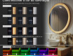 Espelho decorativo em moldura de carvalho com iluminação LED #5