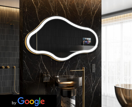 Espelho irregular de banho LED SMART C222 Google