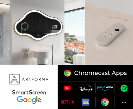 Espelho irregular de banho LED SMART C222 Google #2