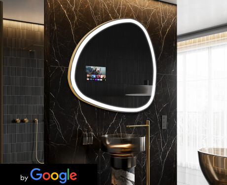 Espelho irregular de banho LED SMART J222 Google