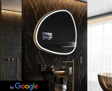 Espelho irregular de banho LED SMART J223 Google