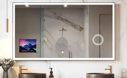 Espelho LED Inteligente para Casa de Banho com Moldura Displine Apple L01
