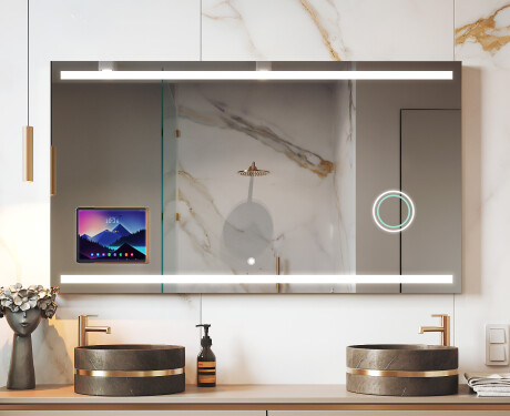 Espelho LED Inteligente para Casa de Banho com Moldura Displine - Apple L09