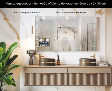 Espelho LED Moderno com Moldura iPad Displine L38 #7